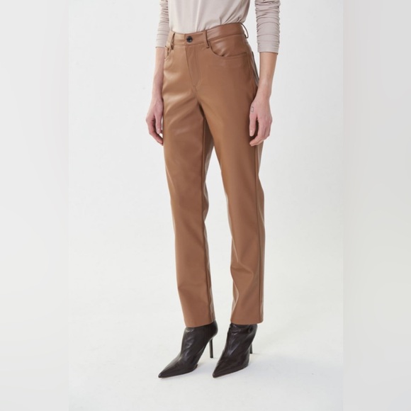 WOMEN'S JOSEPH RIBKOFF | FAUX LEATHER SLIMMING PANTS - Picture 2 of 9